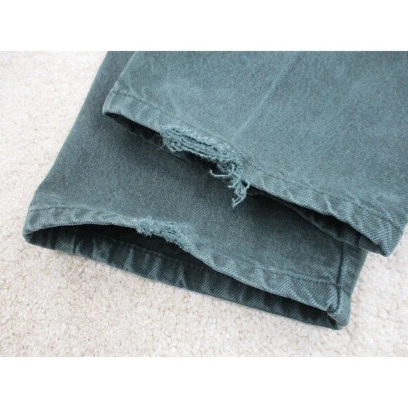 VINTAGE Levis 501 Jeans Mens 36 Green Straight Button Fly Denim 36x29 USA 90s